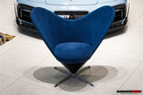 DARWINPRO CARBON FIBER HEART-SHAPED BLUE ALCANTARA LOUNGE CHAIR