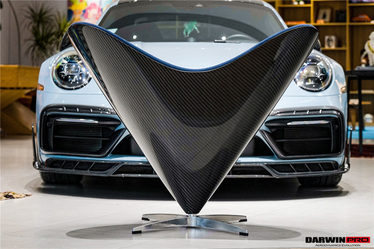 DARWINPRO CARBON FIBER HEART-SHAPED BLUE ALCANTARA LOUNGE CHAIR