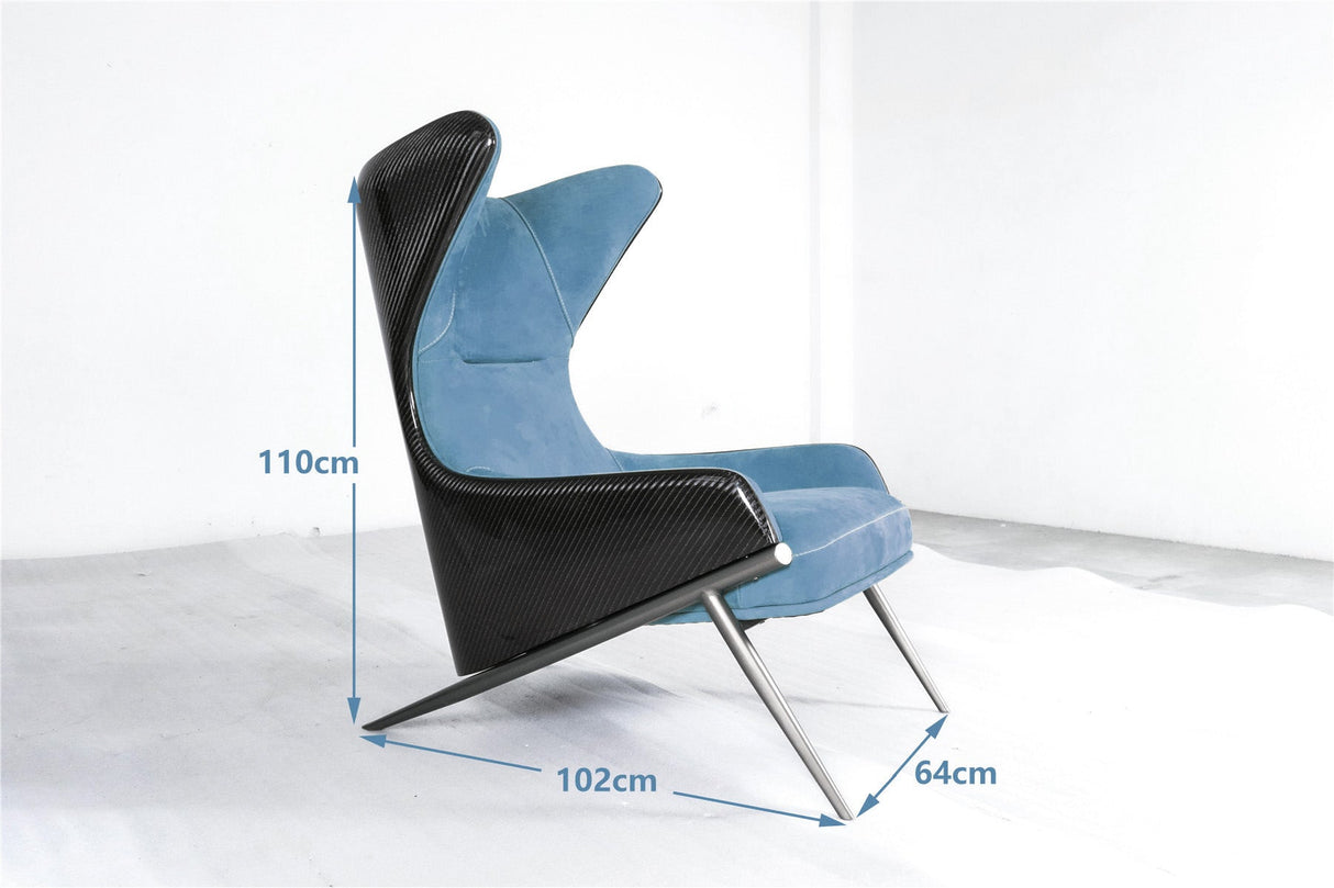 DARWINPRO 4x4  WEAVE CARBON FIBER URBAN LONDON GREY COLOR LOUNGE CHAIR