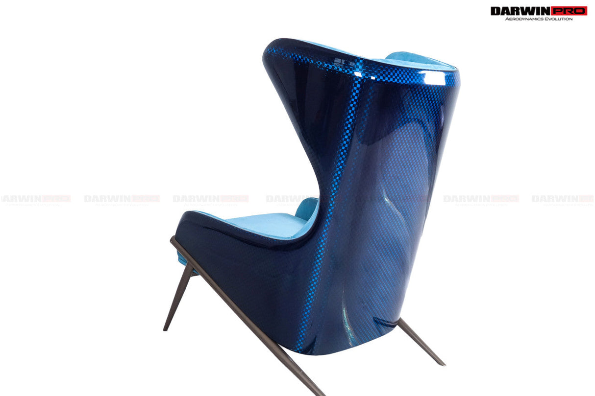 DARWINPRO CARBON FIBER LUNAR BLUE SUEDE LOUNGE CHAIR