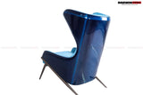 DARWINPRO CARBON FIBER LUNAR BLUE SUEDE LOUNGE CHAIR