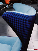 DARWINPRO CARBON FIBER LUNAR BLUE SUEDE LOUNGE CHAIR