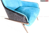 DARWINPRO CARBON FIBER LUNAR BLUE SUEDE LOUNGE CHAIR
