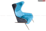DARWINPRO CARBON FIBER LUNAR BLUE SUEDE LOUNGE CHAIR