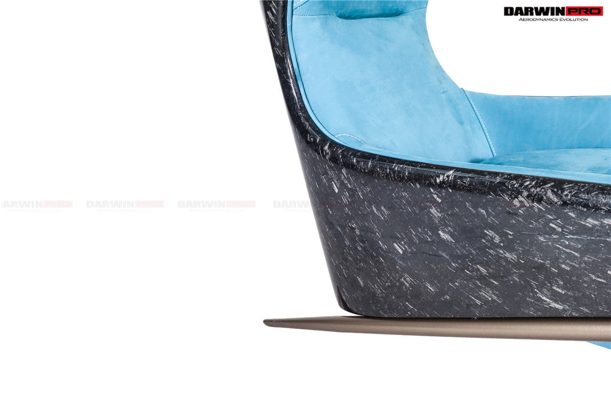 DARWINPRO CARBON FIBER LUNAR BLUE SUEDE LOUNGE CHAIR
