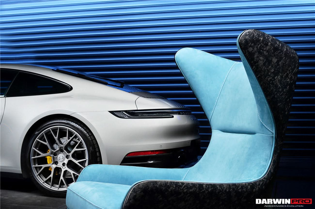 DARWINPRO CARBON FIBER LUNAR BLUE SUEDE LOUNGE CHAIR