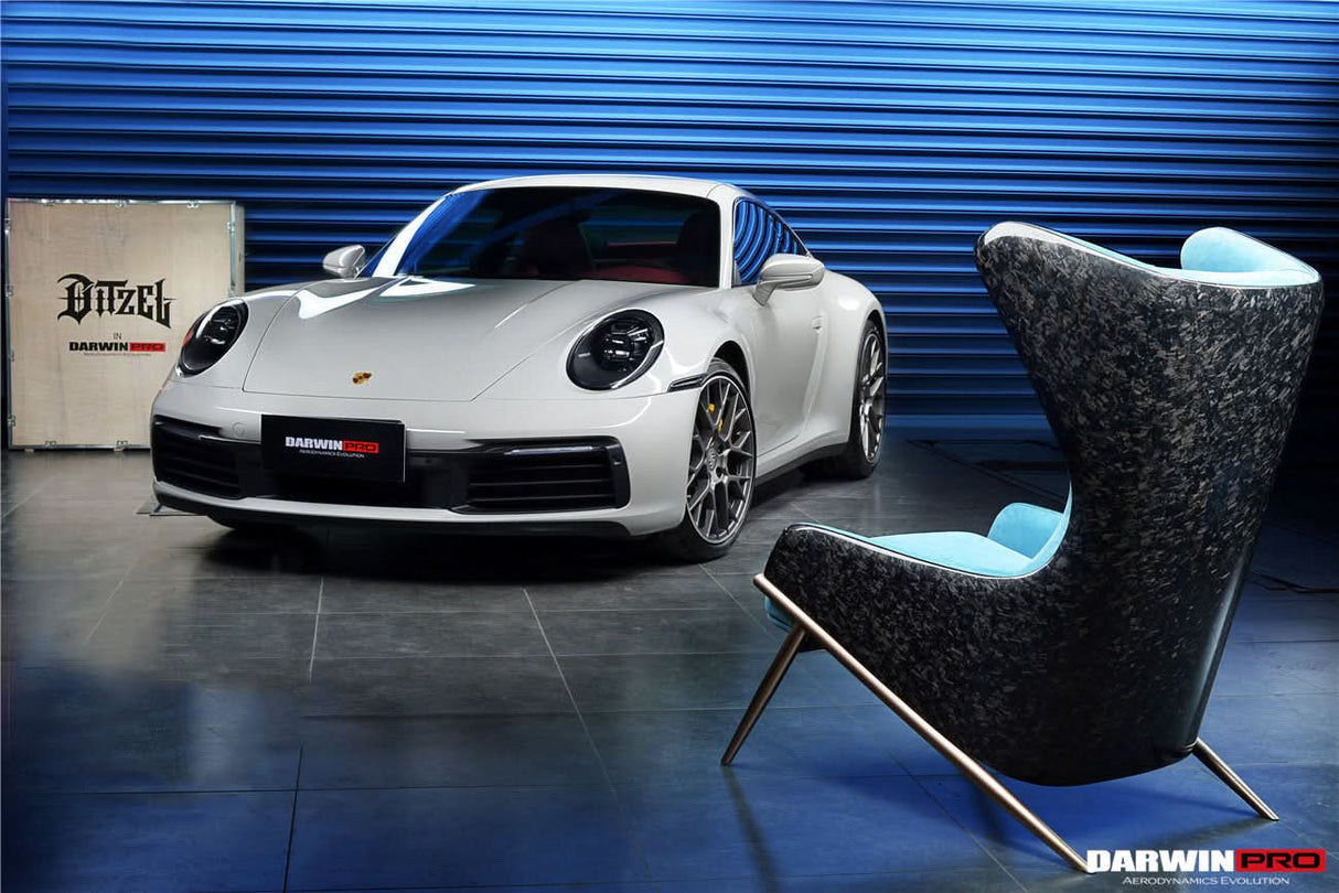 DARWINPRO CARBON FIBER LUNAR BLUE SUEDE LOUNGE CHAIR