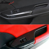 2016-2021 Honda Civic Door Window Lift Switch Panel Trim Carbon Fiber