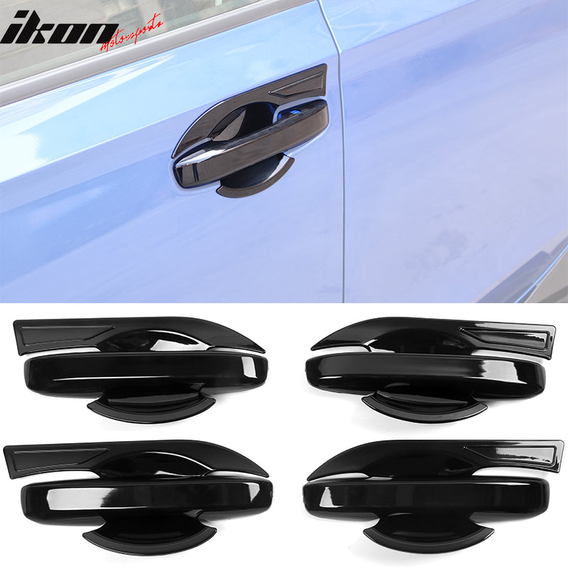 Fits 22-23 Honda Civic 4 Door Gloss Black Look ABS Door Handle Cover