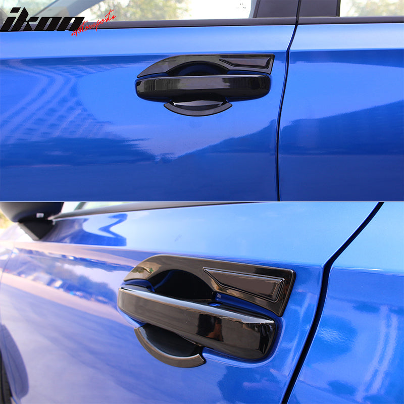 Fits 22-23 Honda Civic 4 Door Gloss Black Look ABS Door Handle Cover