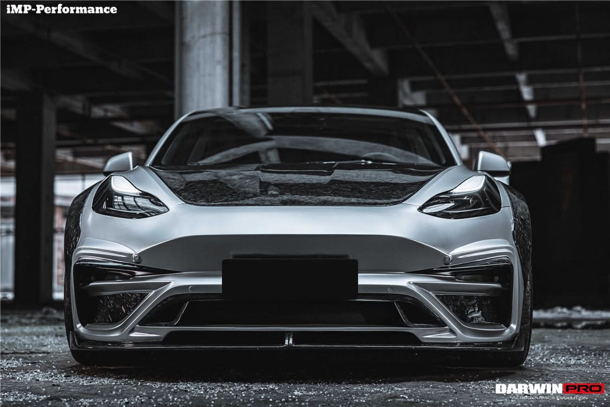 2017-2023 Tesla Model 3 IMP Performance Partial Carbon Fiber Front Bumper