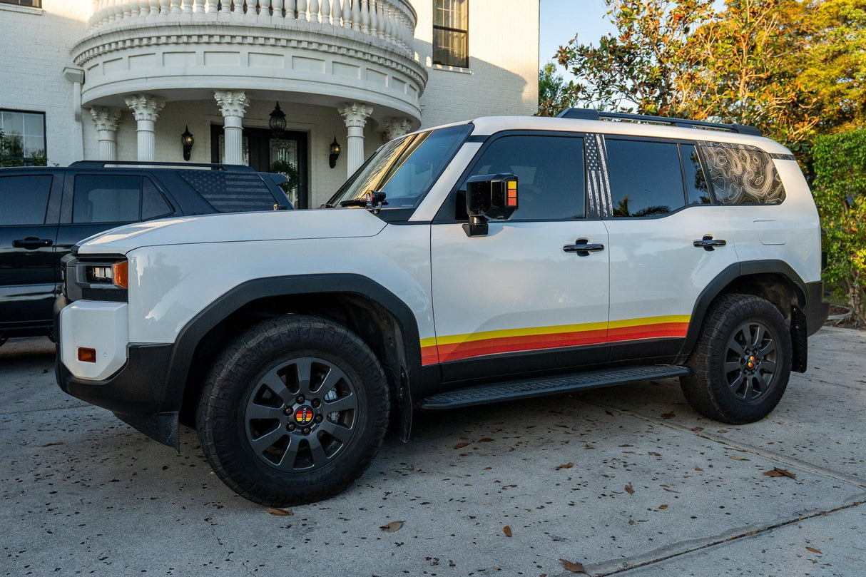 Topographic Rear Window Map Overlays V3 (Perforated) - 2024+ Land Cruiser