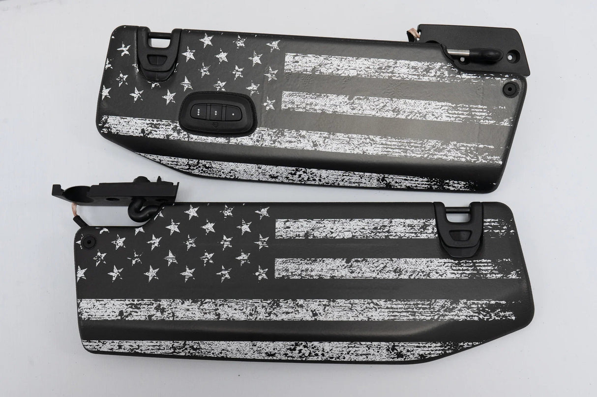 Freedom Series Sun Visor Overlays (Printed Series) - 2018+ Jeep Wrangler JL / Jeep Gladiator JT