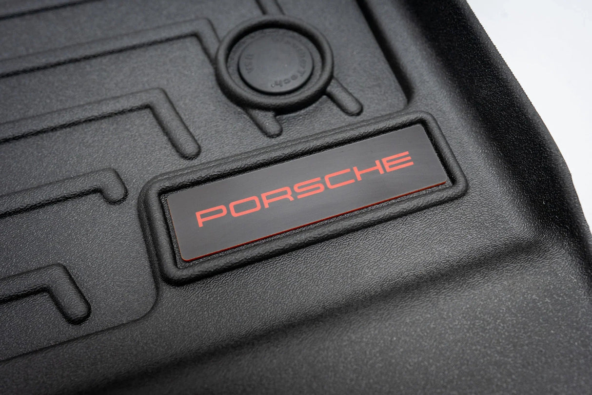 Porsche Logo Emblem for Weathertech All Weather Floor Mats (Single) - Porsche 911 Cayman Cayenne Boxter Macan Taycan