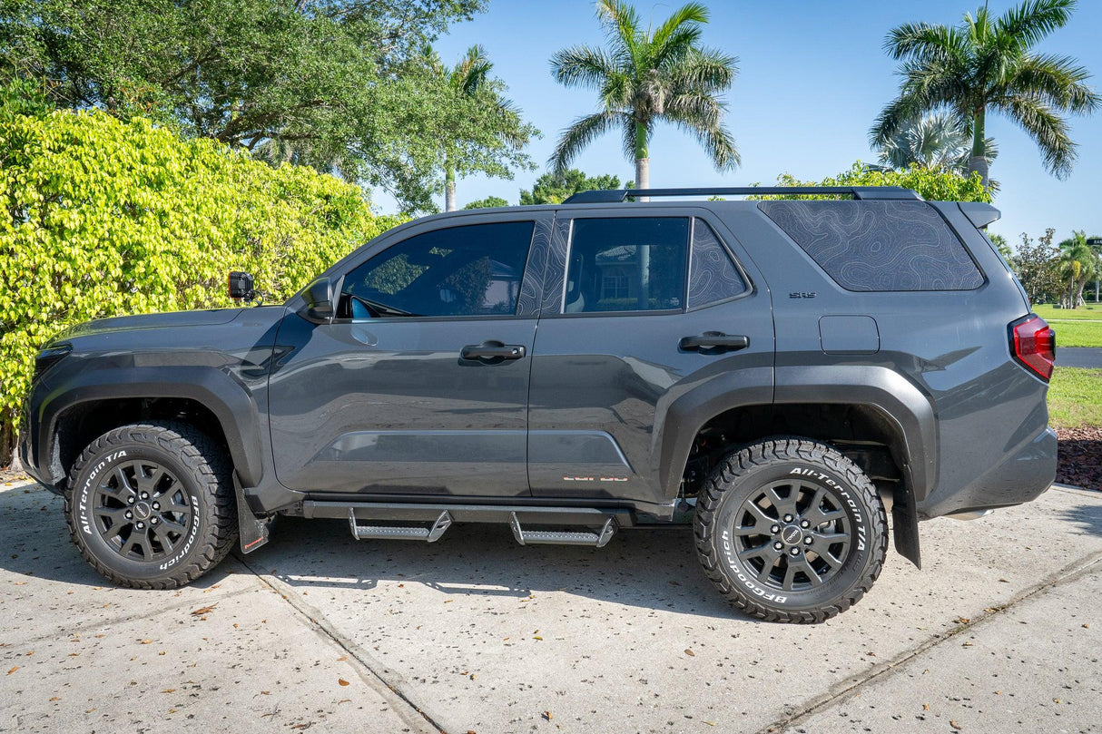 Topographic Rear Window Map Overlays V3 (Perforated) - 2025+ 4Runner