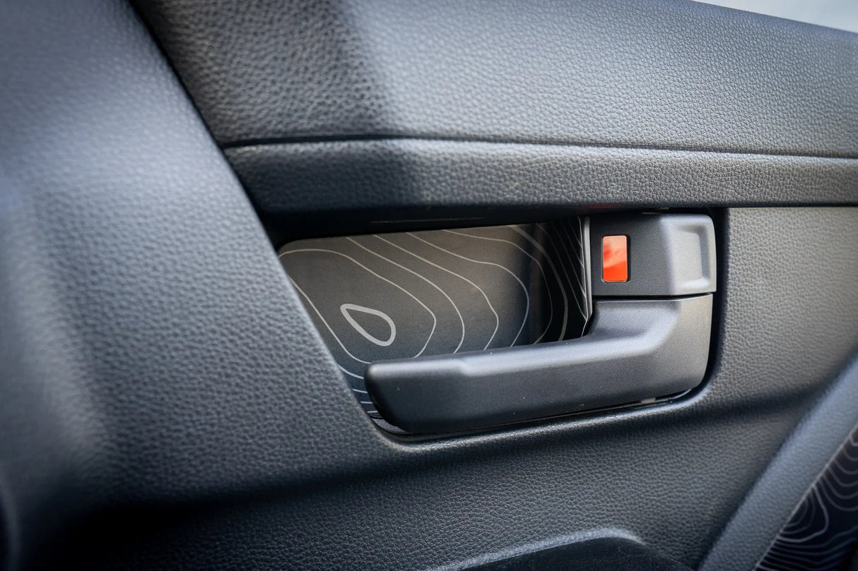 Topographic Inner Door Cup Overlays - 2024+ Tacoma / 2025+ 4Runner