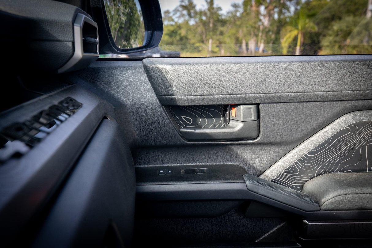 Topographic Inner Door Cup Overlays - 2024+ Tacoma / 2025+ 4Runner