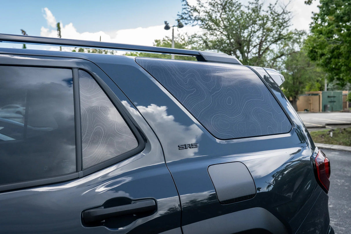 Topographic Rear Window Map Overlays V3 (Perforated) - 2025+ 4Runner