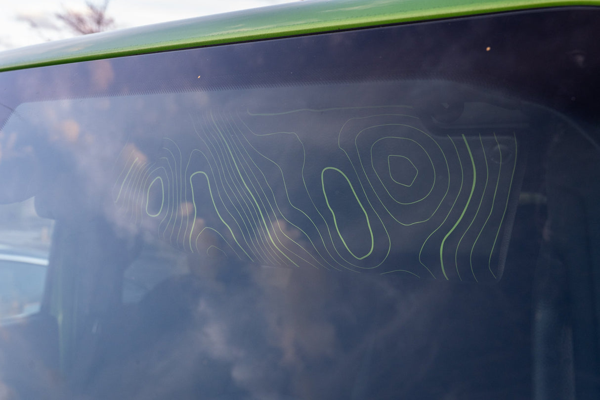 Topographic Map Sun Visor Overlays - 2018+ Jeep Wrangler JL / Jeep Gladiator JT