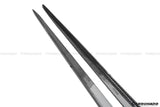 2015-2021 Mercedes Benz W205 C63 S AMG Sedan Carbon Fiber Side Skirts Extension Add On Lip