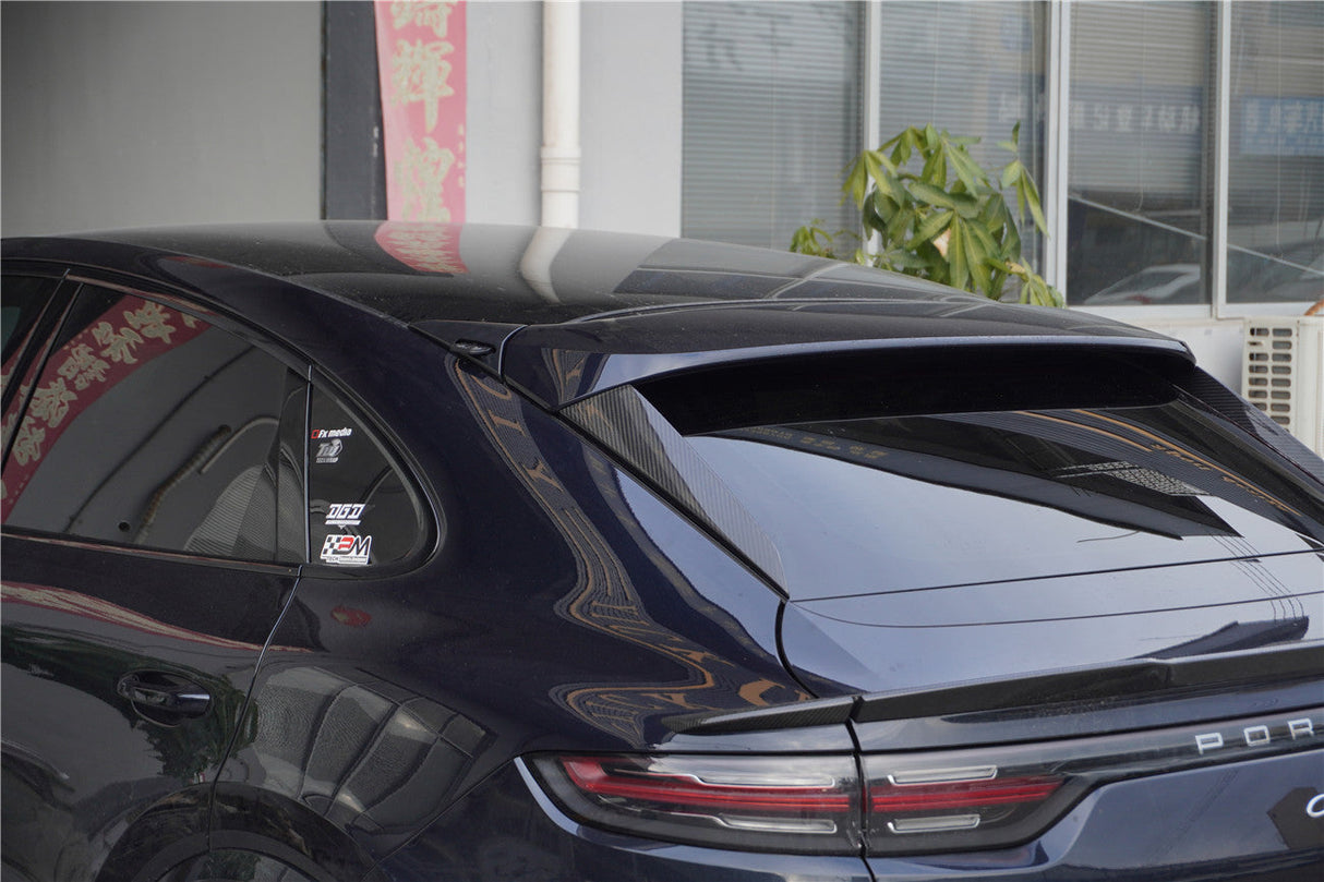 2018-2025 Porsche 9Y0 9YB Cayenne S    GTS    E-Hybrid Coupe Only KT Style Dry Carbon Fiber Rear Window Side Trims