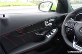2015-2021 Mercedes Benz W205 C63 S AMG Sedan Dry Carbon Fiber Interior Door Panel Trim Cover Strip
