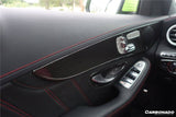 2015-2021 Mercedes Benz W205 C63 S AMG Sedan Dry Carbon Fiber Interior Door Panel Trim Cover Strip