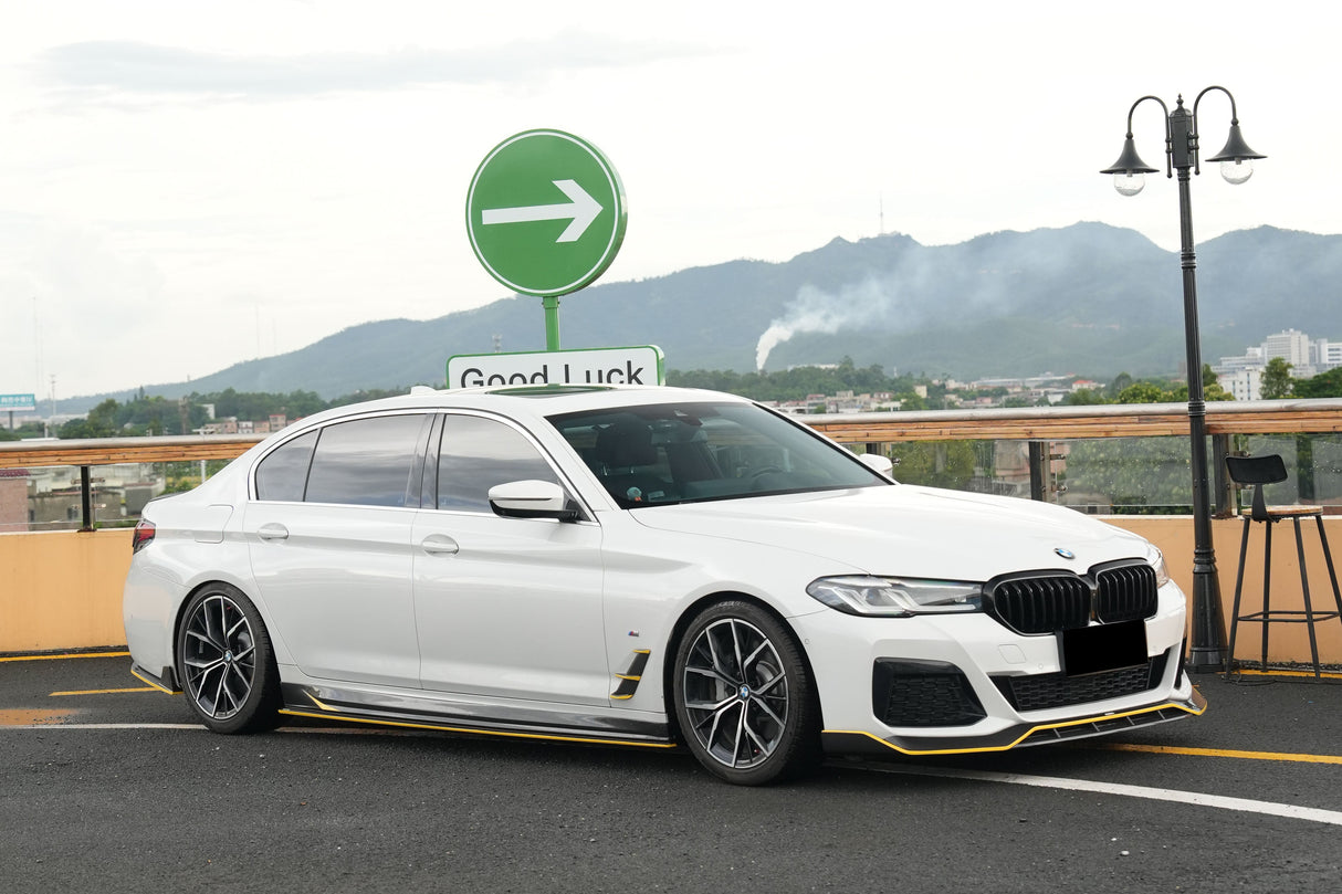 2020-2023 BMW 5 Series G30 G38 M-tech AD Style Dry Carbon Fiber Front Lip