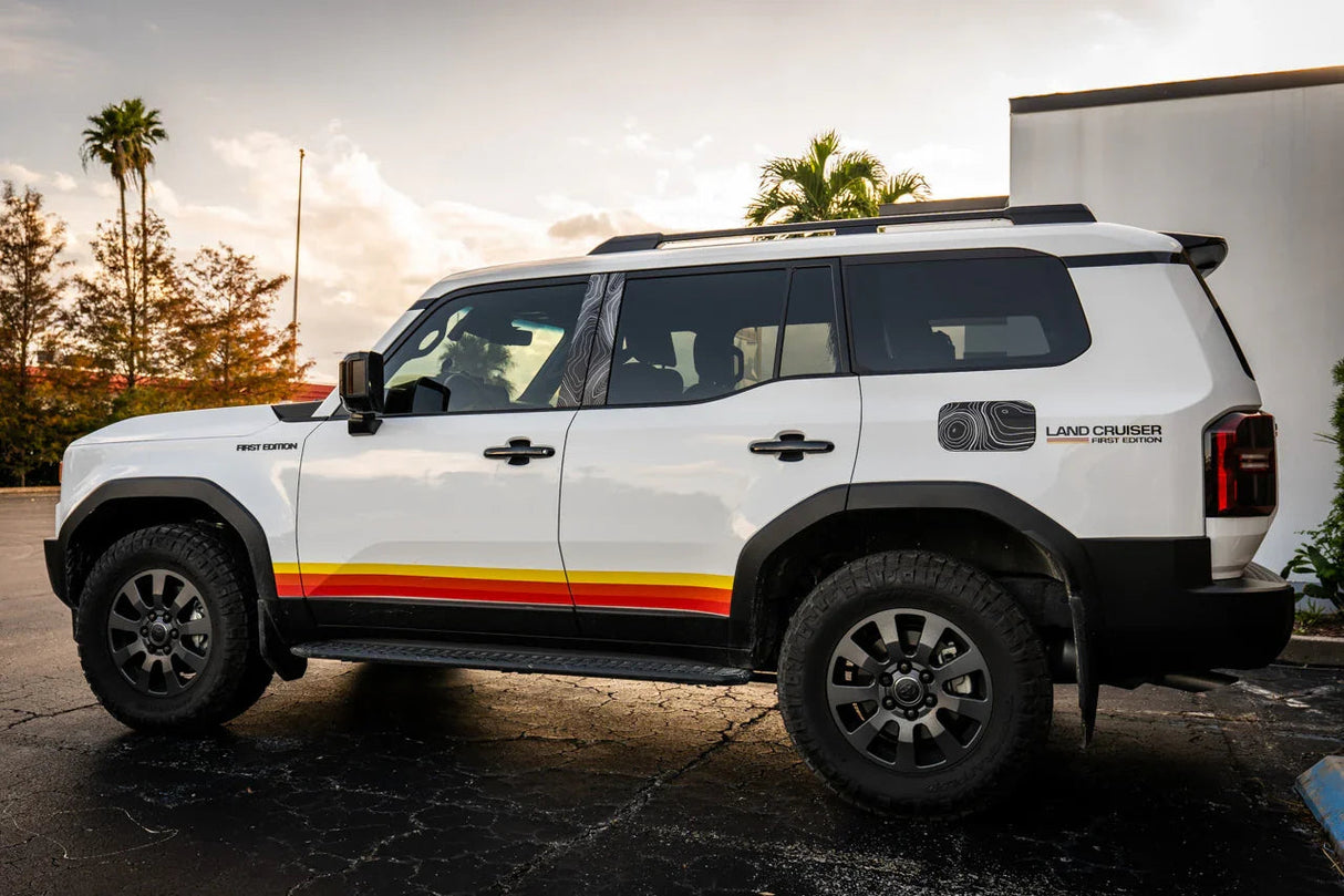 Topographic Map Fuel Door Overlay - 2024+ Land Cruiser / GX 550