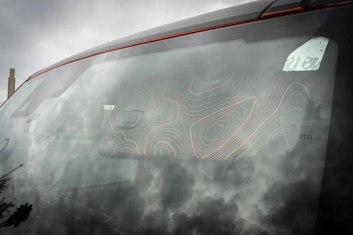 Topo Interior Sun Visor Overlays (Printed Series) - 2021+ Bronco (with Homelink)