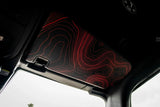 Topographic Interior Sun Visor Overlays - 2024+ Ranger Raptor (with Homelink)