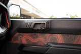 Topo Interior Door Handle Overlays - 2021+ Bronco