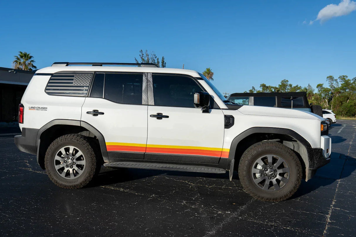American Flag Rear Window Overlays - 2024+ Land Cruiser