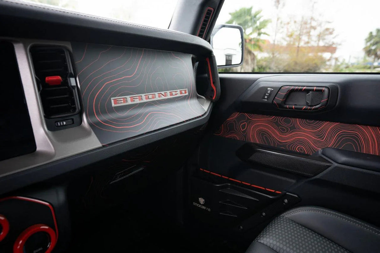 Topo 3 Piece Dash Kit (Printed Series) - 2021+ Bronco