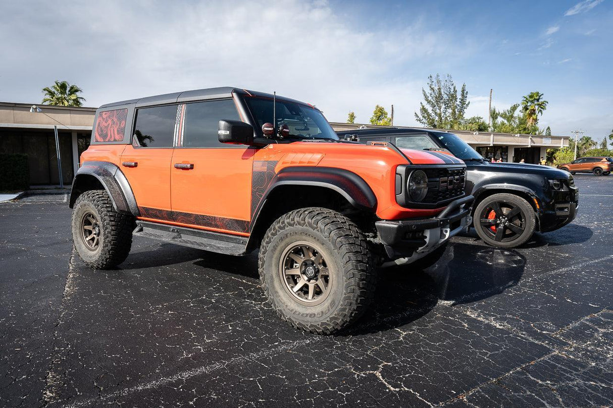 Topo Hardtop Side Window Overlays - 2021+ Bronco 4 Door