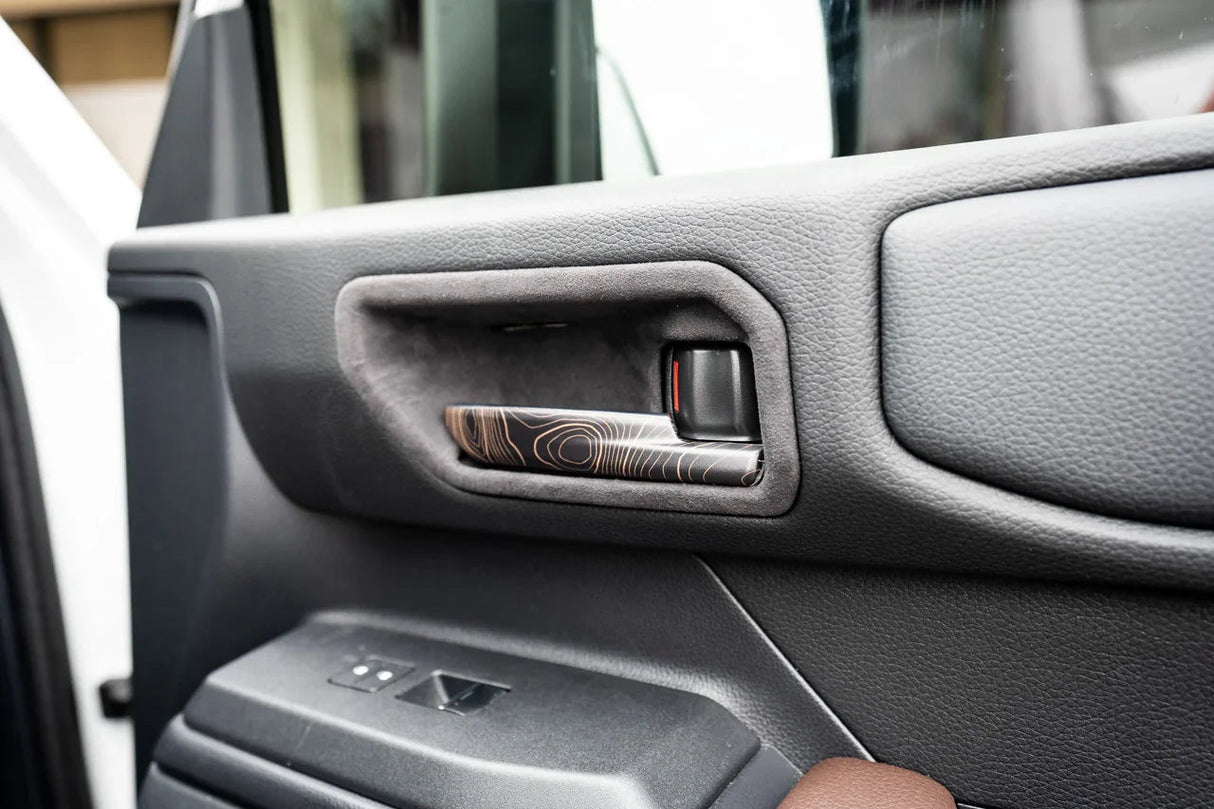 Topographic Interior Door Handle Overlays - 2024+ Land Cruiser