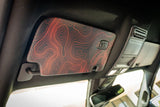 Topographic Interior Sun Visor Overlays - 2024+ Ranger Raptor (with Homelink)