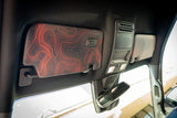 Topographic Interior Sun Visor Overlays - 2024+ Ranger Raptor (with Homelink)
