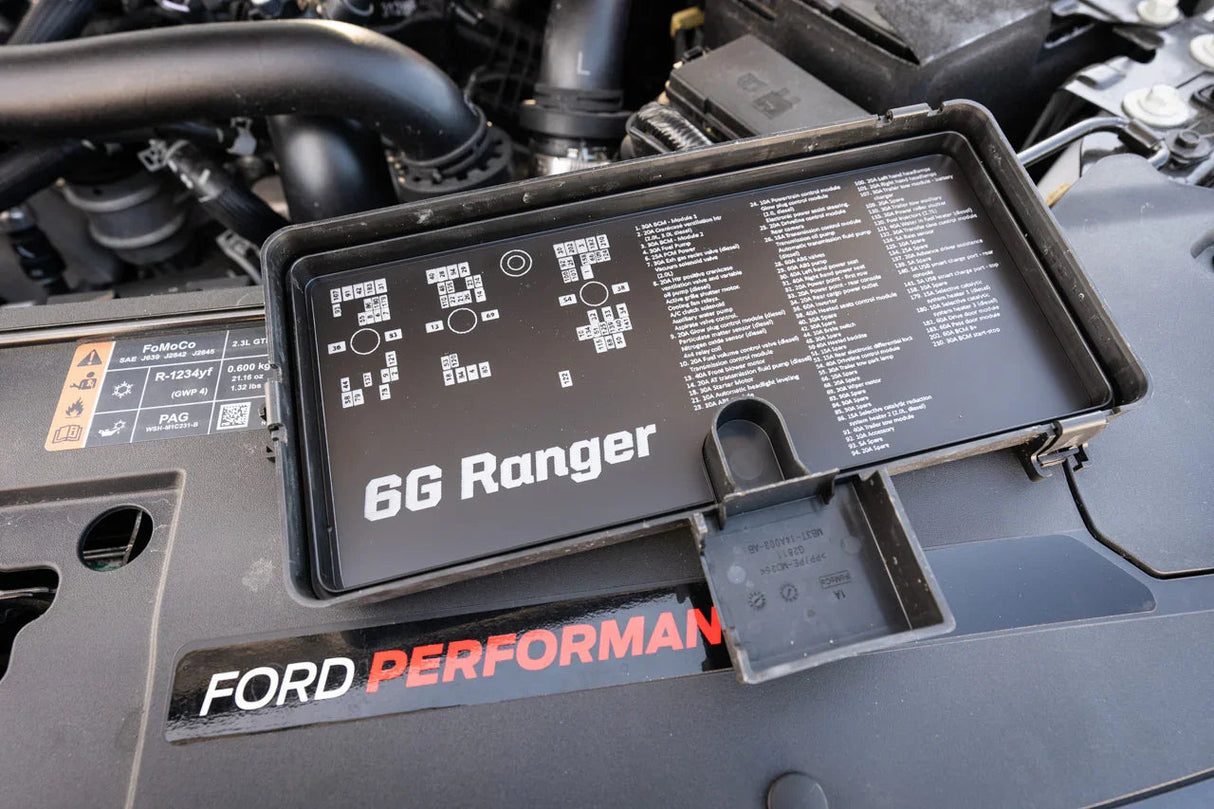 Acrylic Laser Series Fuse Box Lid Label Plate - 2024+ Ranger