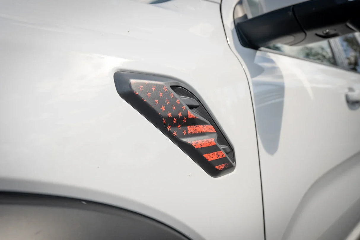 American Flag Fender Vent Overlays - 2024+ Ranger Raptor