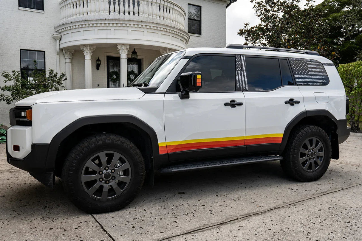 Heritage Retro TRD Style Mirror Stripes - 2024+ Land Cruiser / GX 550