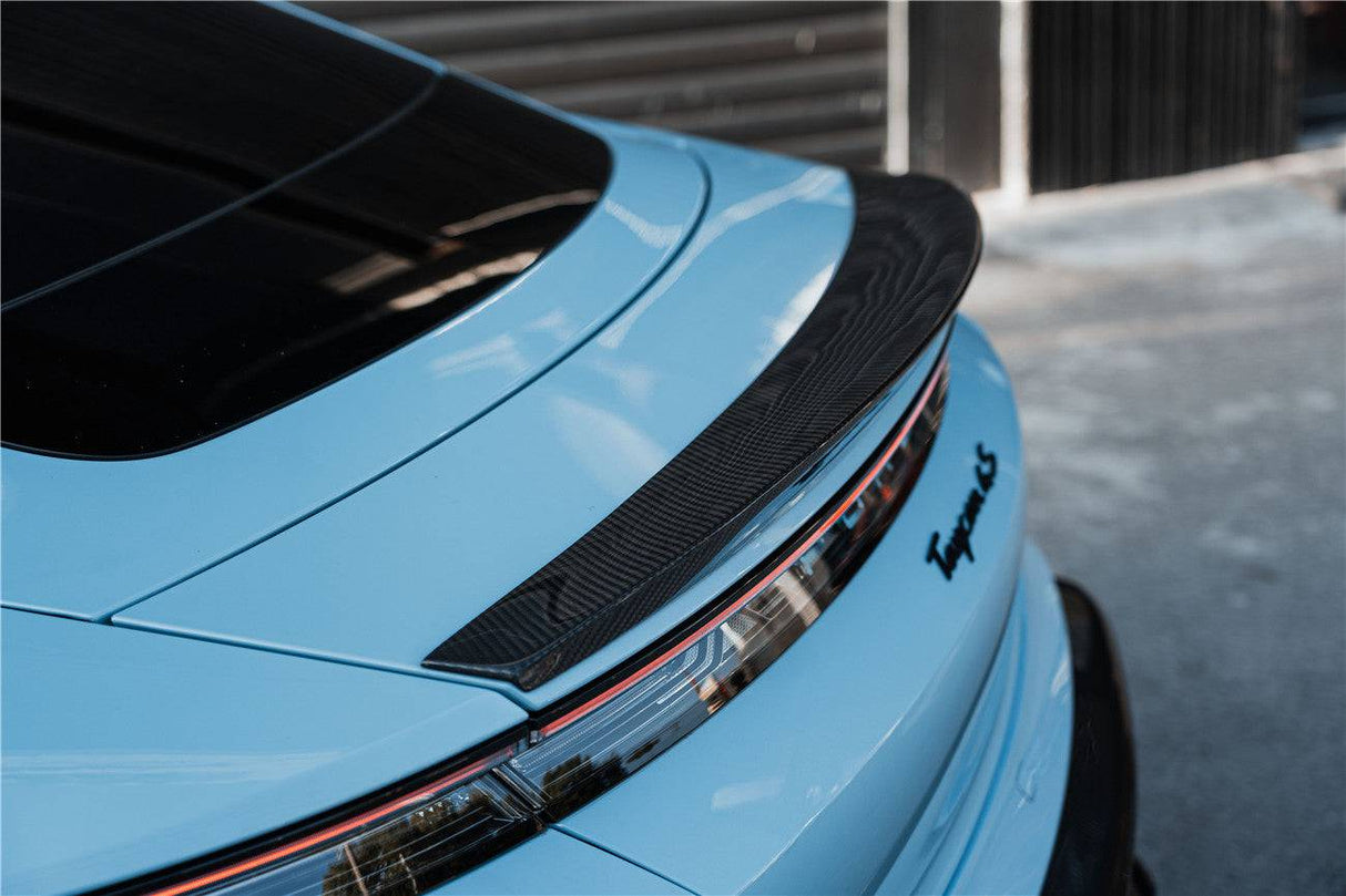 2020-2024 Porsche Taycan 4 4S GTS TURBO OD Style DRY Carbon Fiber Trunk Spoiler | Fits 4, 4S, GTS, Turbo, Turbo S