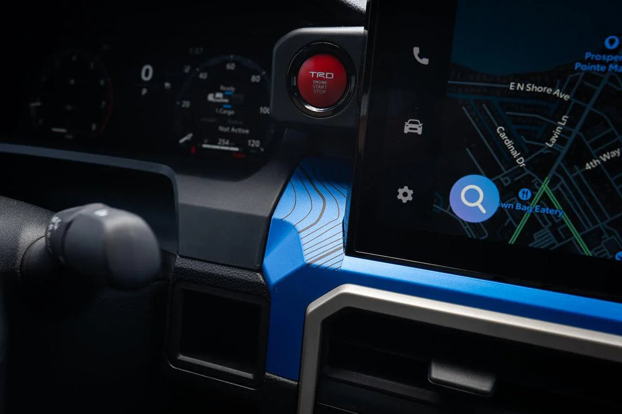 3 Piece Topographic Map Dash Overlays - 2024+ Tacoma