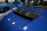 OLM A1 Style CF Hood Scoop Cover - 2022-2025 Subaru WRX