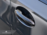 AutoTecknic Dry Carbon Door Handle Trim Set - F91 M8 Convertible | F92 M8 Coupe