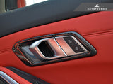 AutoTecknic Dry Carbon Interior Door Handle Trim Set - BMW G80 M3