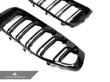 AutoTecknic Dual-Slats Gloss Black Front Grille Set - BMW G29 Z4