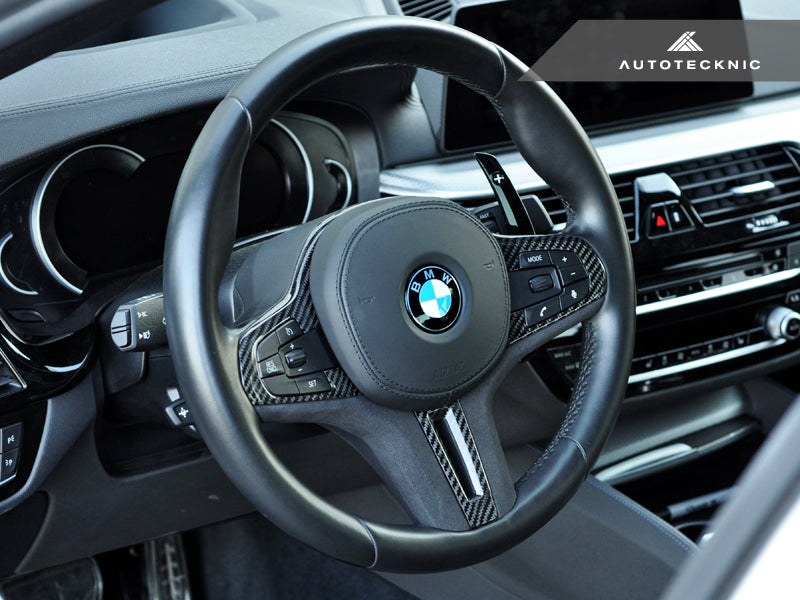 AutoTecknic Carbon Alcantara Steering Wheel Trim - BMW F97 X3M | F98 X4M