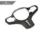 AutoTecknic Carbon Alcantara Steering Wheel Trim - BMW F97 X3M | F98 X4M