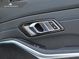 AutoTecknic Dry Carbon Interior Door Handle Trim Set - BMW G80 M3